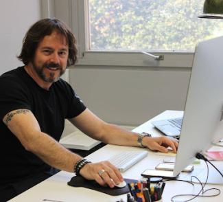 Gino Venturelli en su estudio. Fotografía cedida por Gino Venturelli