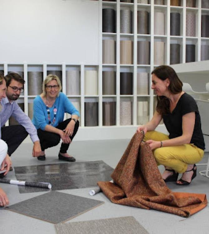 El proceso creativo en el estudio de Gerflor. Fotografía cedida por Gino Venturelli.