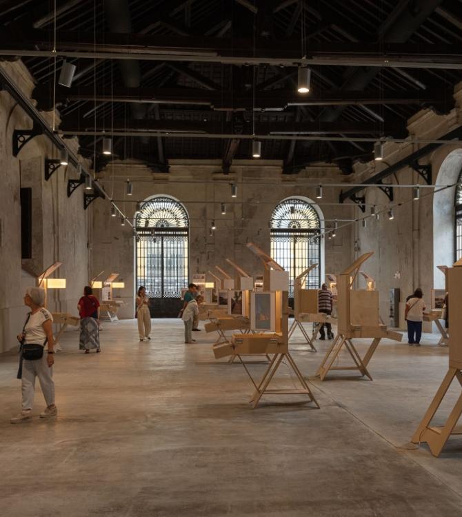 Exposición de la XVI Bienal Española de Arquitectura y Urbanismo comisariada por Sol89 junto a Ángel Martínez García-Posada. Fotografía de Fernando Alda.